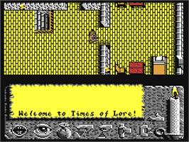 In game image of Times Of Lore on the Commodore 64.