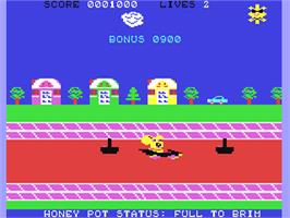 In game image of Tread Bear on the Commodore 64.