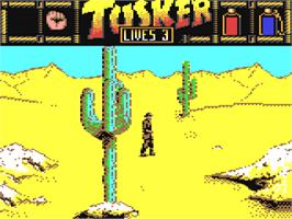 In game image of Tusker on the Commodore 64.