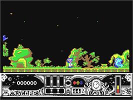 In game image of Twinworld on the Commodore 64.