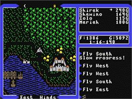 In game image of Ultima V: Warriors of Destiny on the Commodore 64.