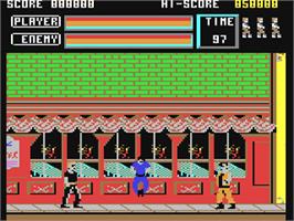 In game image of Vigilante on the Commodore 64.