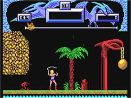 In game image of Vixen on the Commodore 64.