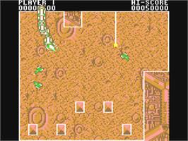 In game image of Volfied on the Commodore 64.