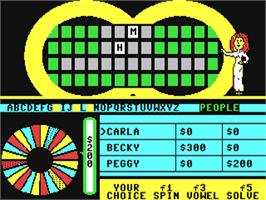 In game image of Wheel Of Fortune - Golden Edition on the Commodore 64.