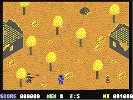 In game image of Who Dares Wins 2 on the Commodore 64.