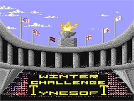 In game image of Winter Challenge: World Class Competition on the Commodore 64.