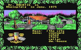 In game image of Winzer on the Commodore 64.