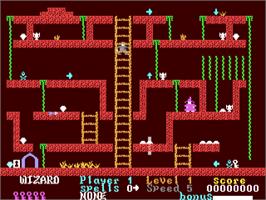 In game image of Wizard 2 on the Commodore 64.