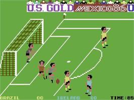 In game image of World Cup Carnival on the Commodore 64.