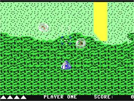 In game image of Xevious on the Commodore 64.