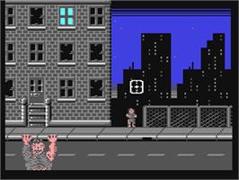 In game image of Zombie Brain Eaters on the Commodore 64.