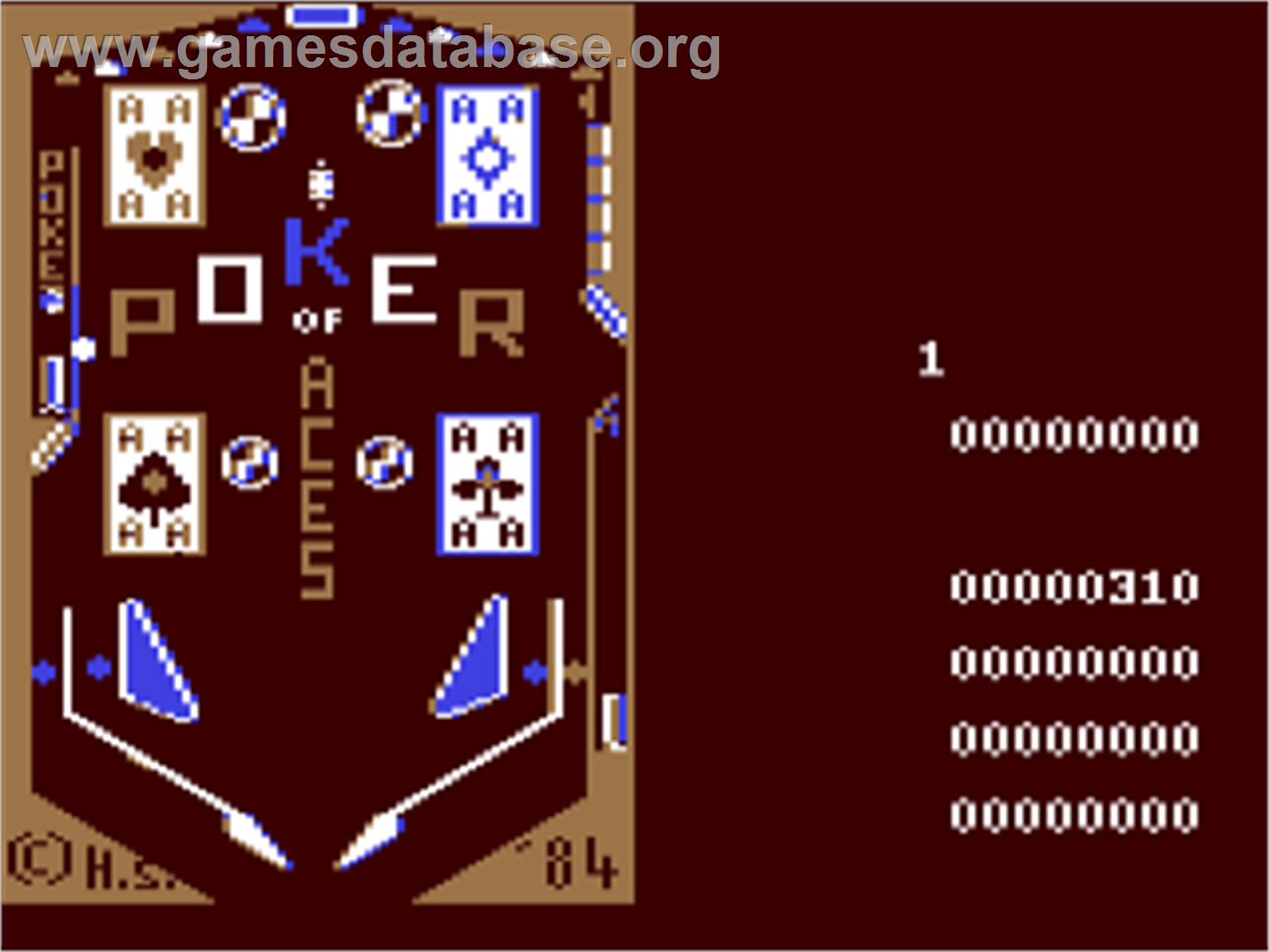 4 Aces Pinball - Commodore 64 - Artwork - In Game