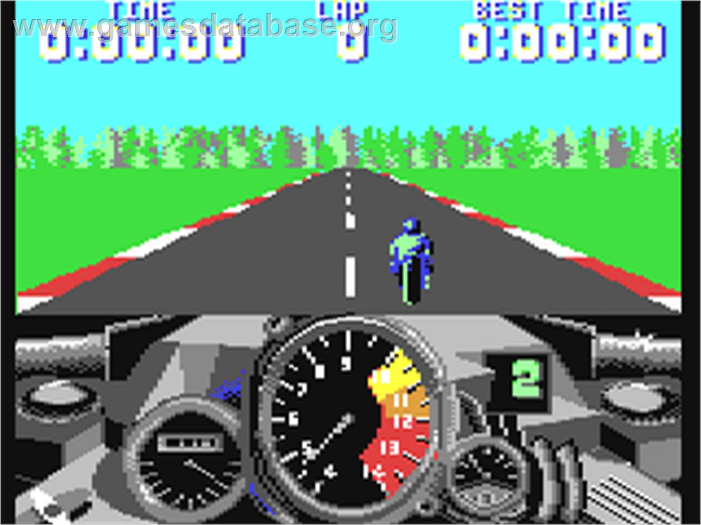 500cc Motomanager - Commodore 64 - Artwork - In Game