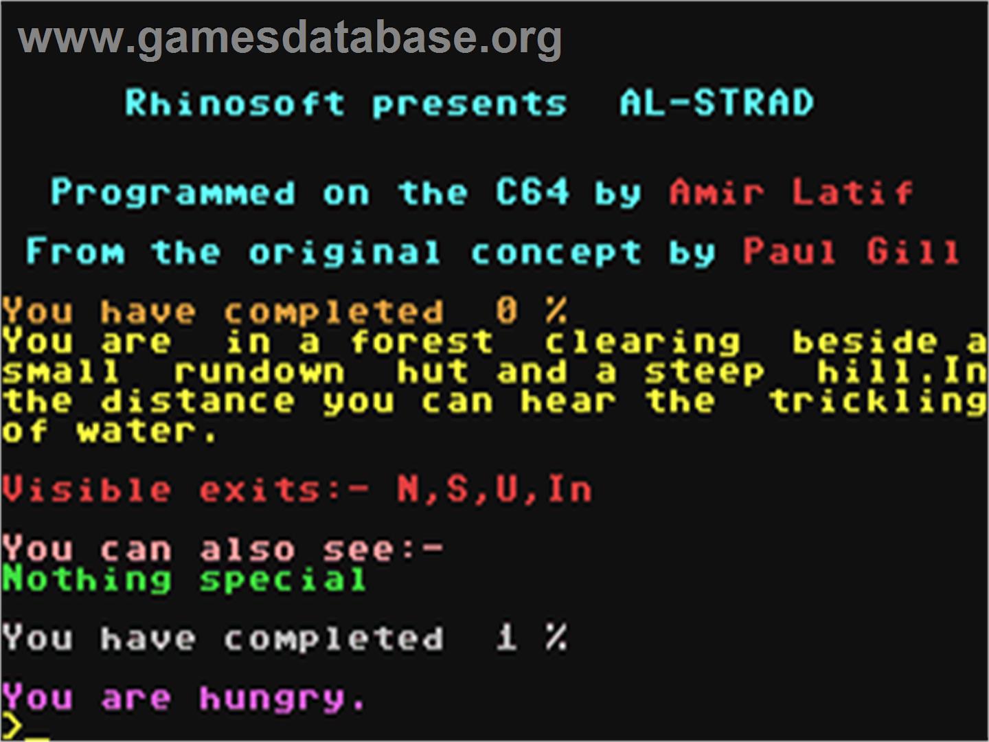 Al-strad - Commodore 64 - Artwork - In Game