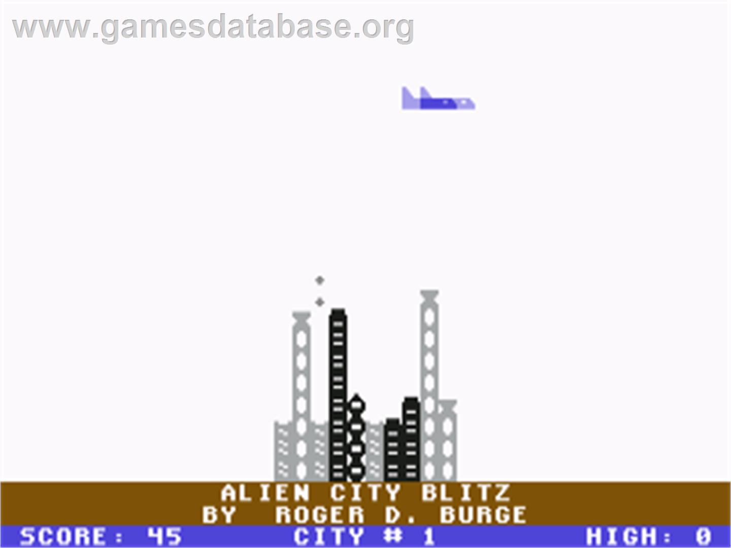 Alien City Blitz - Commodore 64 - Artwork - In Game