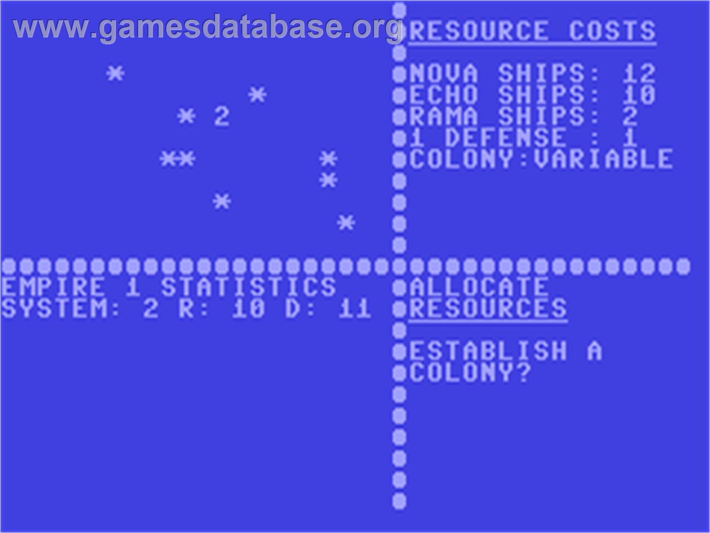 Andromeda Conquest - Commodore 64 - Artwork - In Game