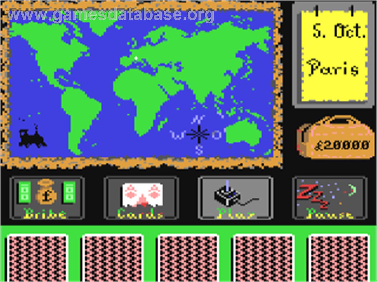 Around The World In 80 Days - Commodore 64 - Artwork - In Game