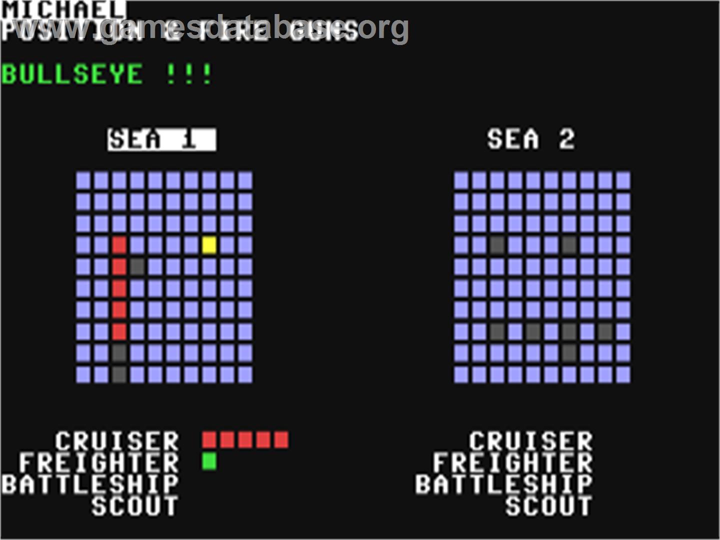 Battleship (1978) - Commodore 64 - Artwork - In Game