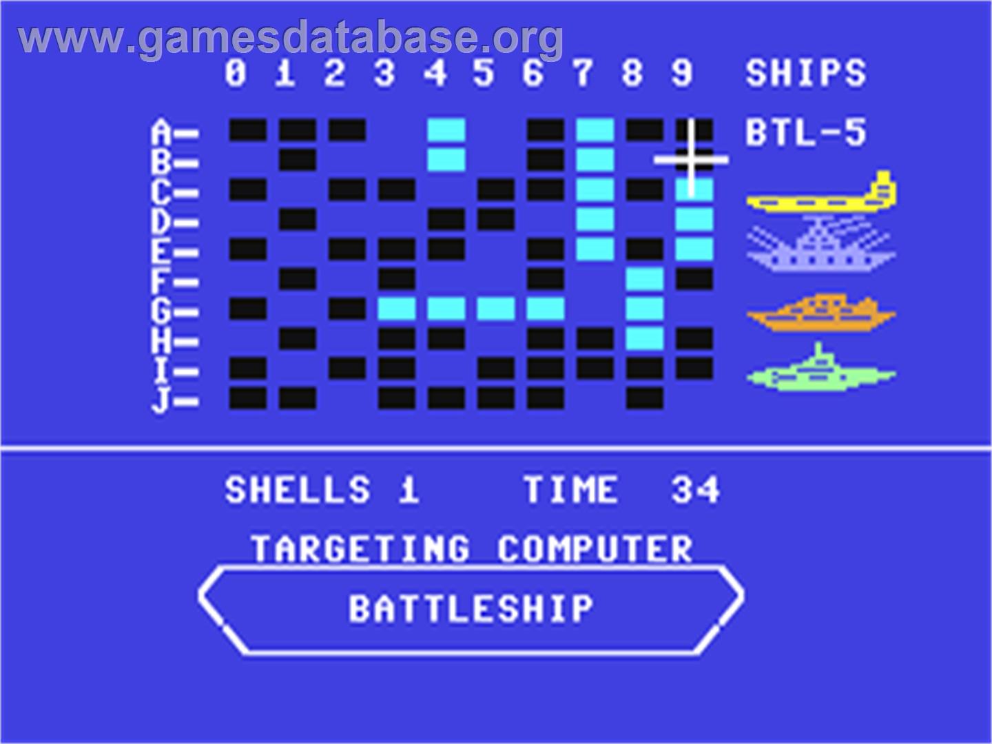 Battleship - Commodore 64 - Artwork - In Game