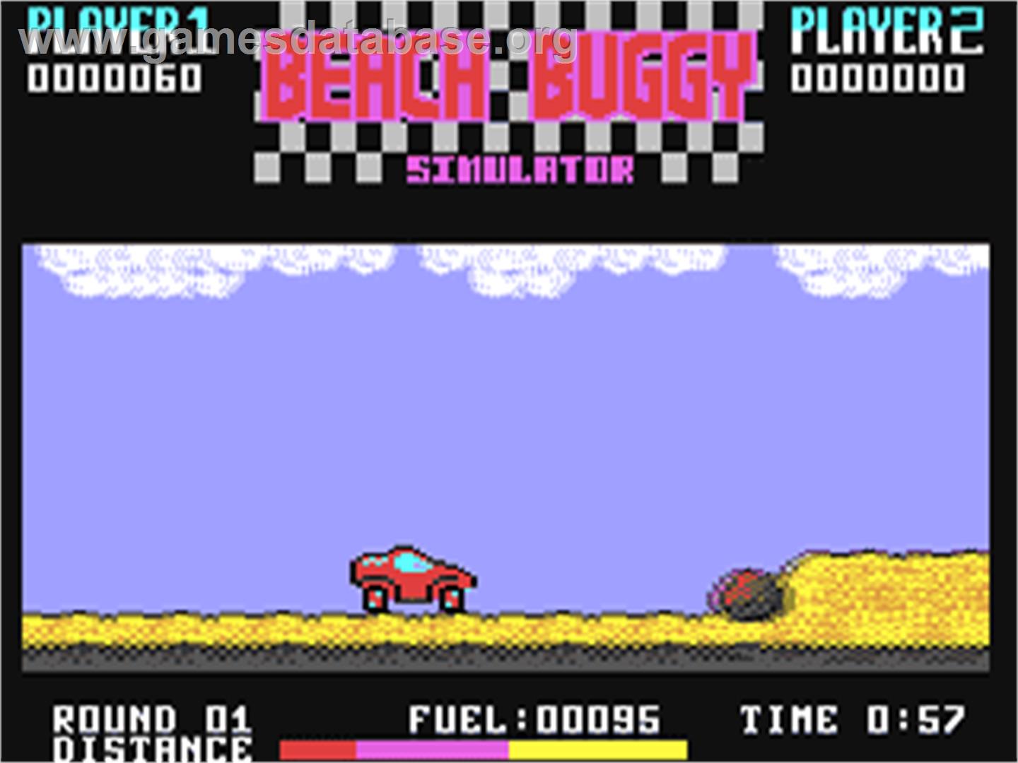 Beach Buggy Simulator - Commodore 64 - Artwork - In Game