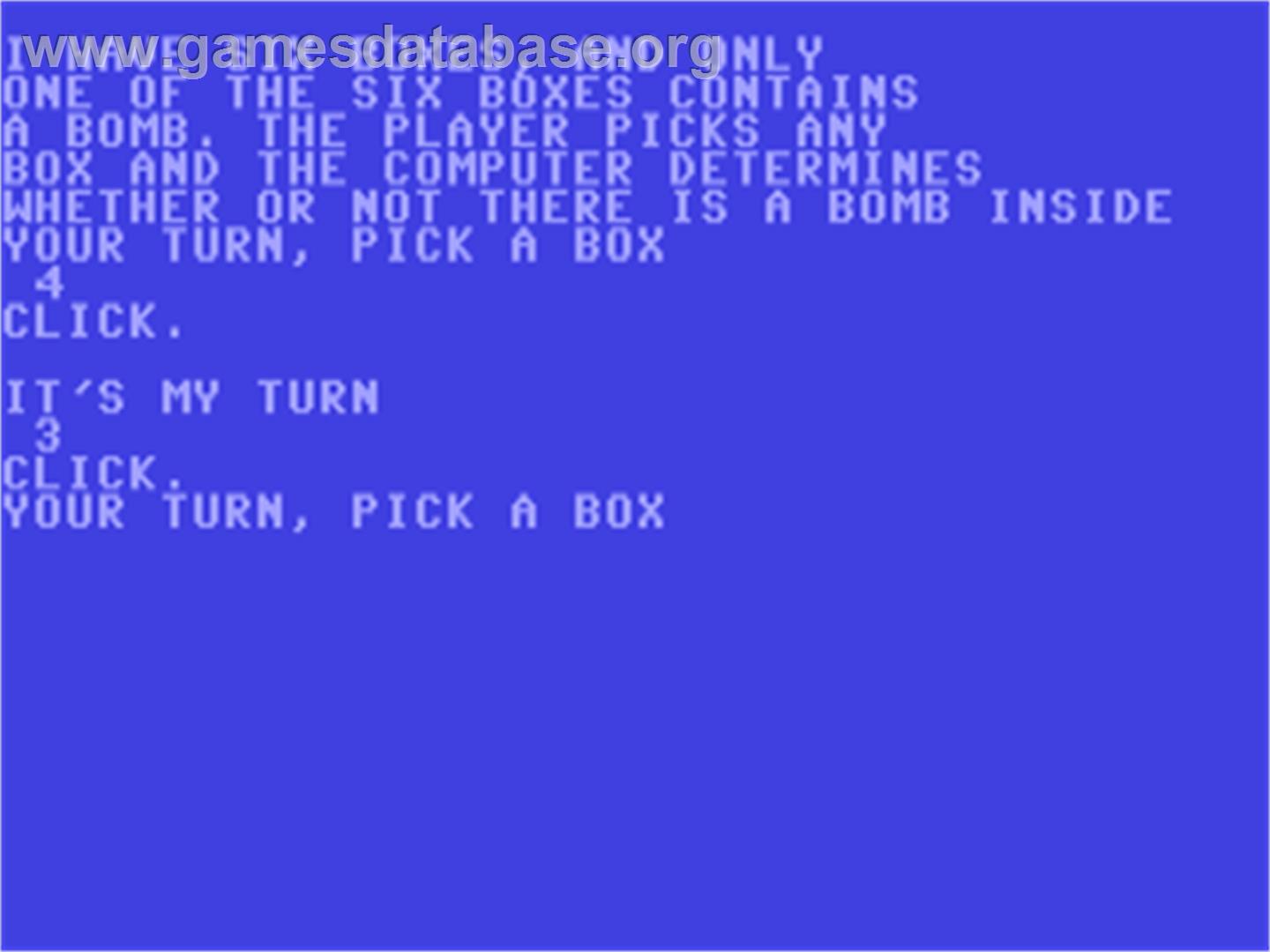 Bomb In A Box - Commodore 64 - Artwork - In Game