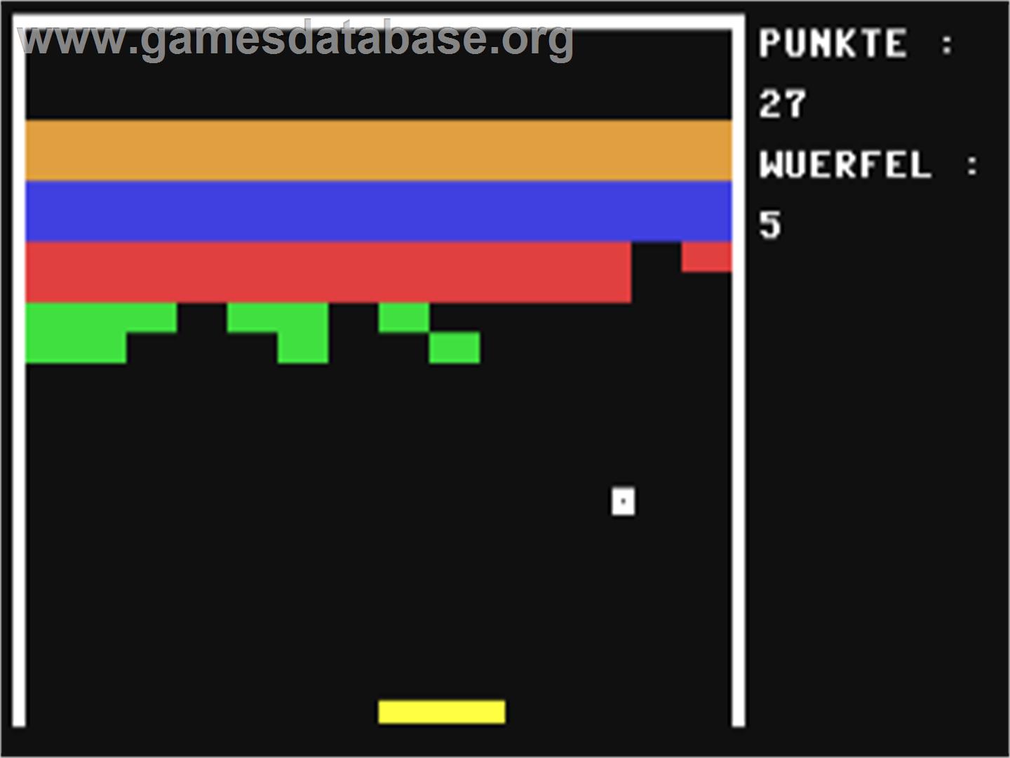 Breakout (Mark D. Rejhon) - Commodore 64 - Artwork - In Game