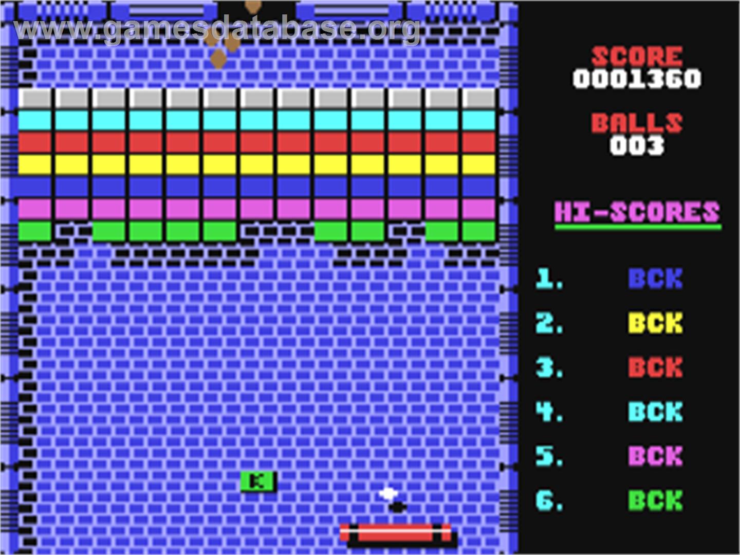 Breakout Construction Kit - Commodore 64 - Artwork - In Game