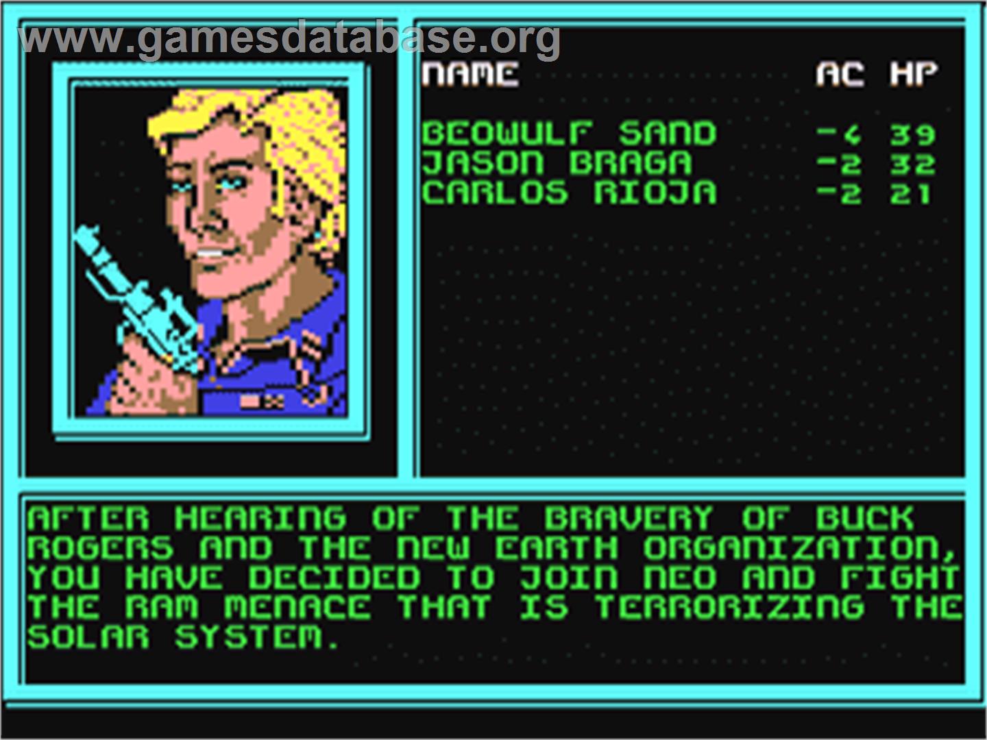 Buck Rogers - Countdown To Doomsday - Commodore 64 - Artwork - In Game