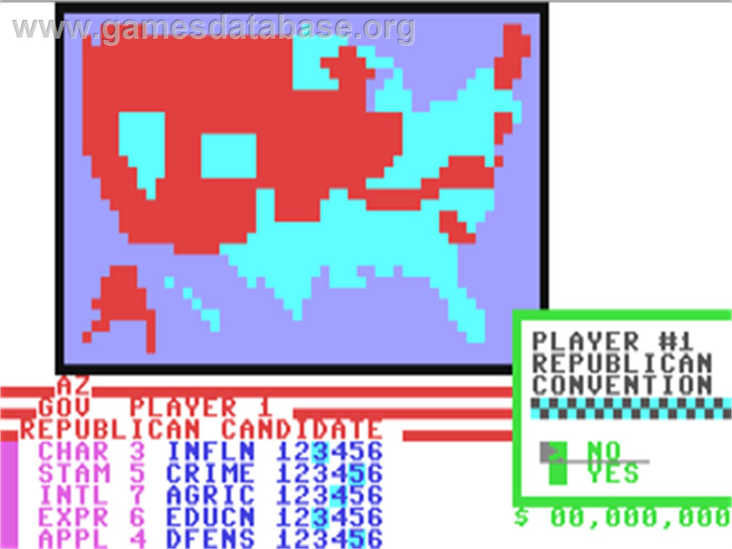 Campaign Manager - Commodore 64 - Artwork - In Game