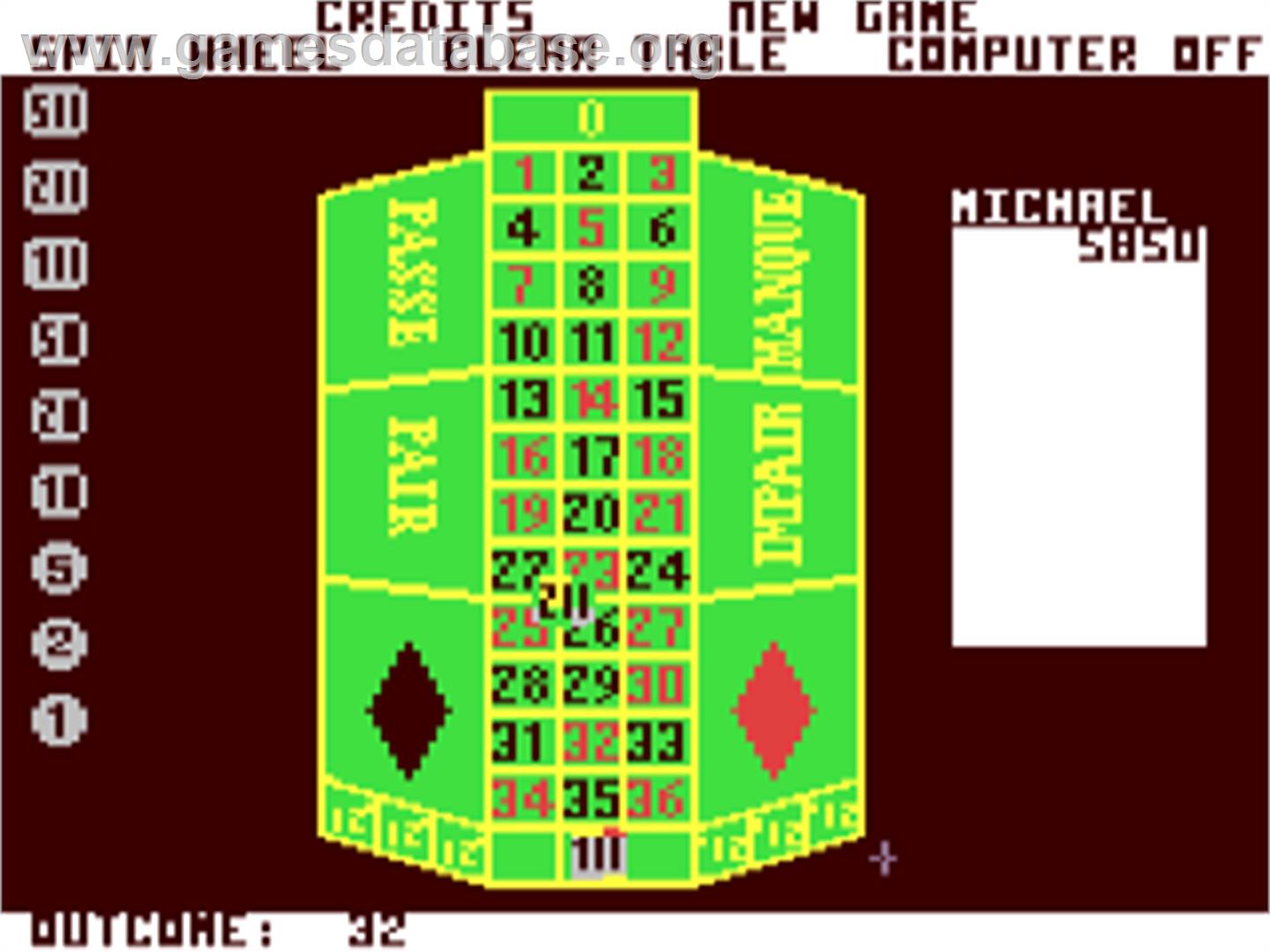 Casino Simulator - Commodore 64 - Artwork - In Game
