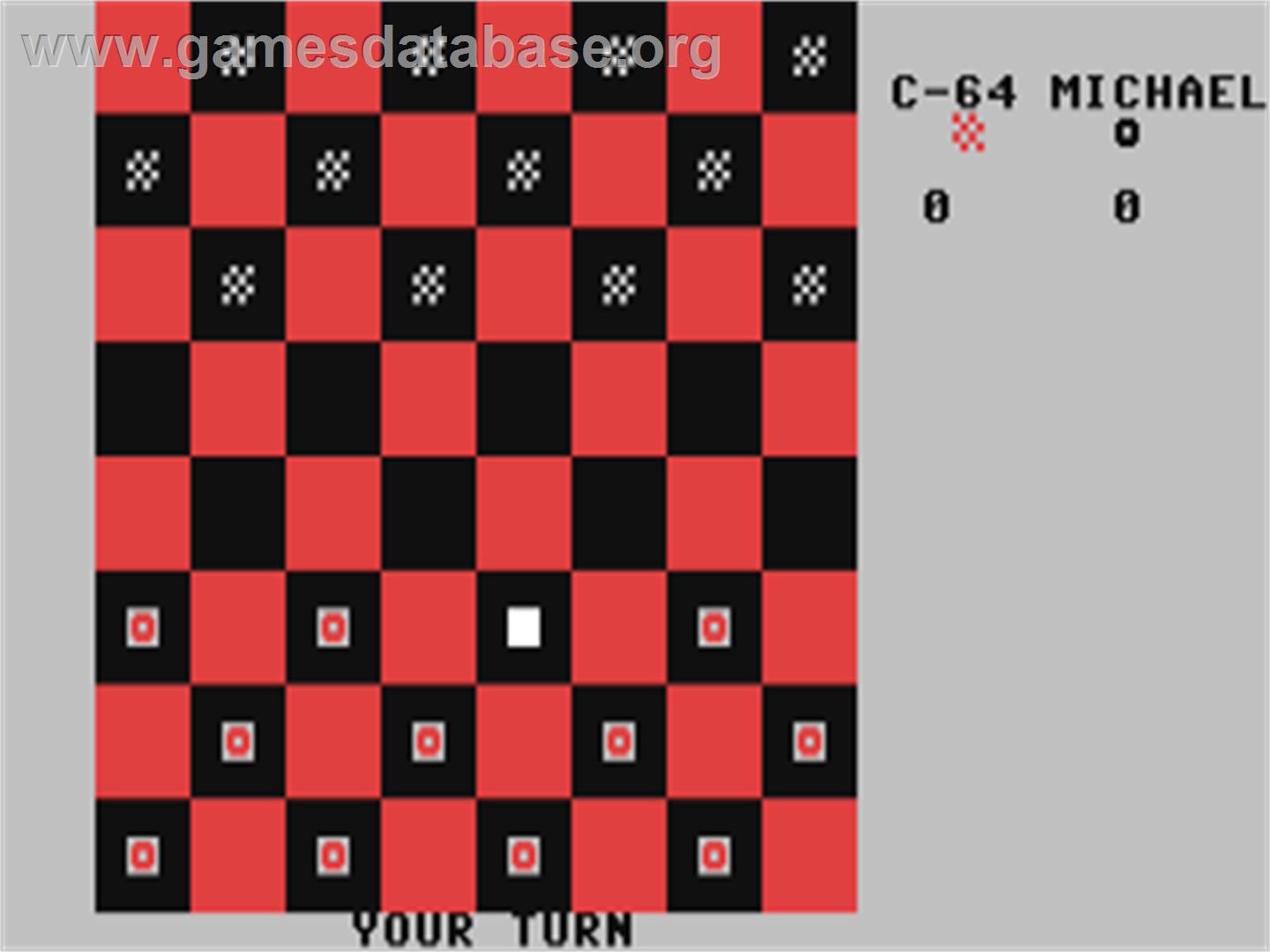 Checkers (Alpha Software) - Commodore 64 - Artwork - In Game