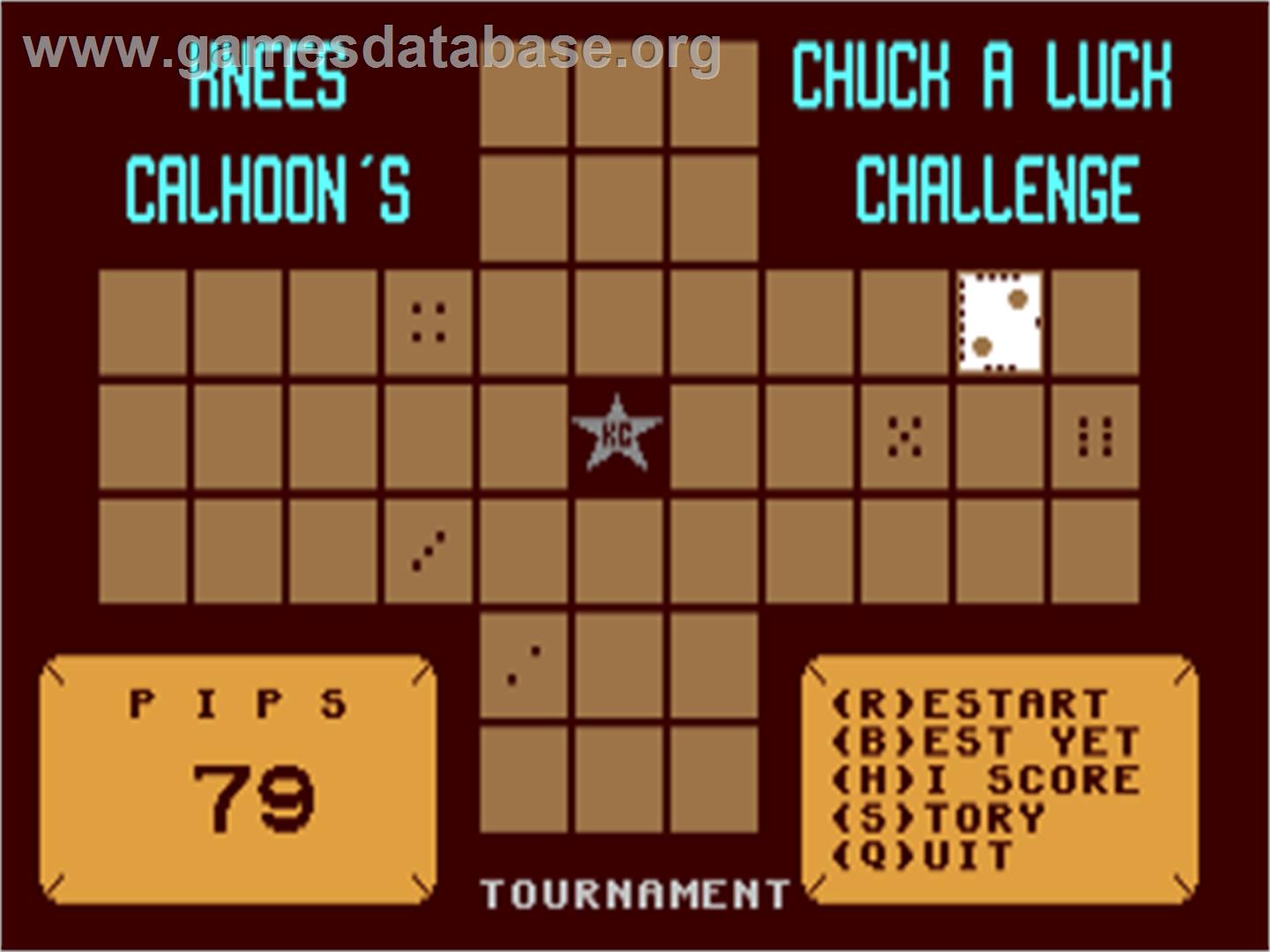 Chuck-a-luck Challenge - Commodore 64 - Artwork - In Game