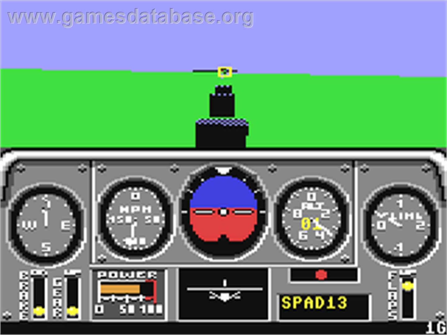 Chuck Yeager's Advanced Flight Trainer - Commodore 64 - Artwork - In Game