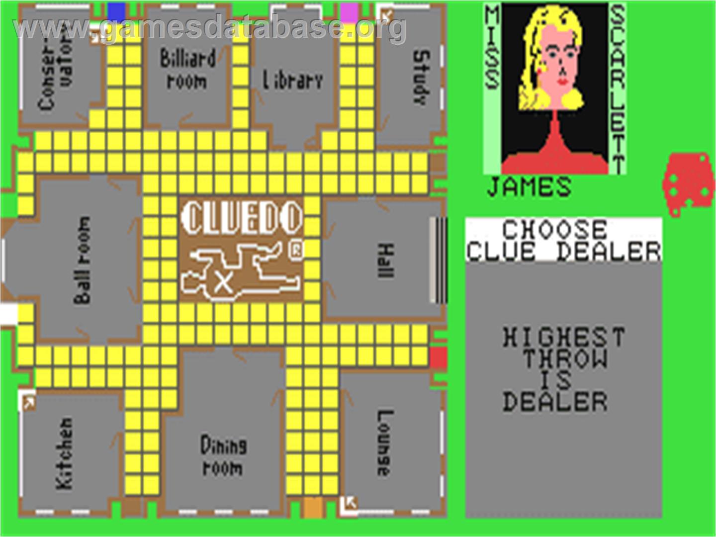 Cluedo - Commodore 64 - Artwork - In Game