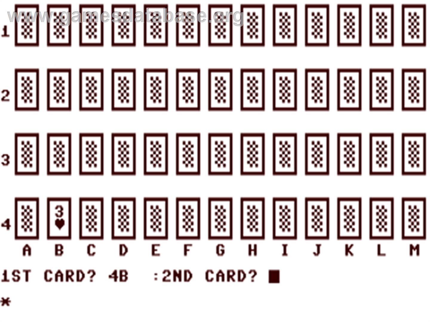 Concentration (Albert Marco) - Commodore 64 - Artwork - In Game