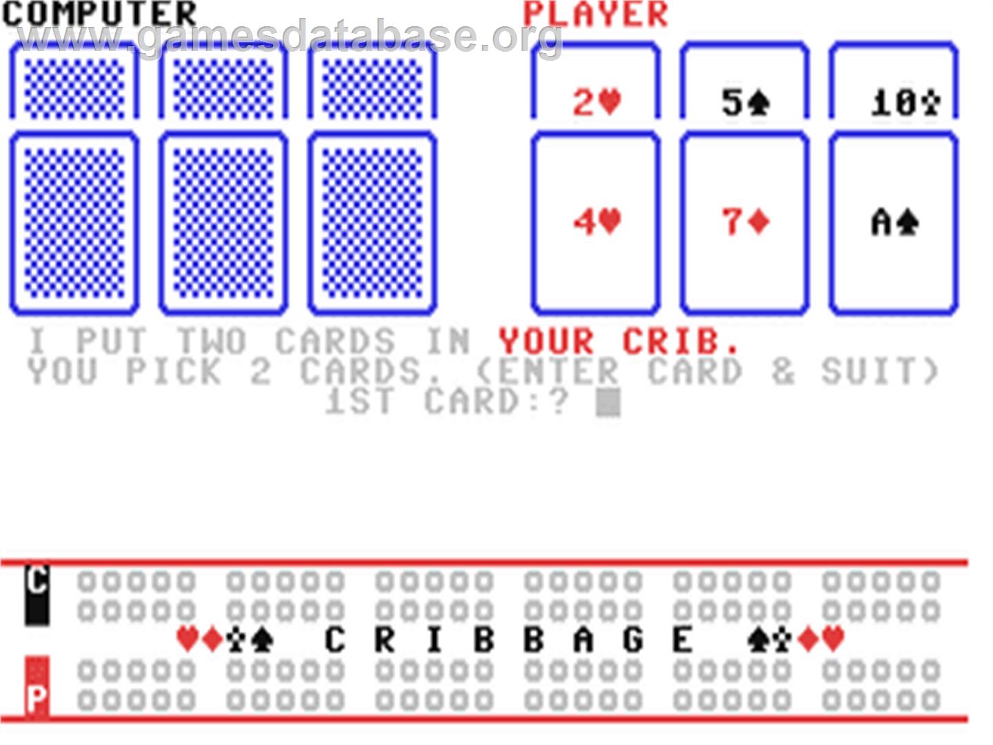 Cribbage - Commodore 64 - Artwork - In Game