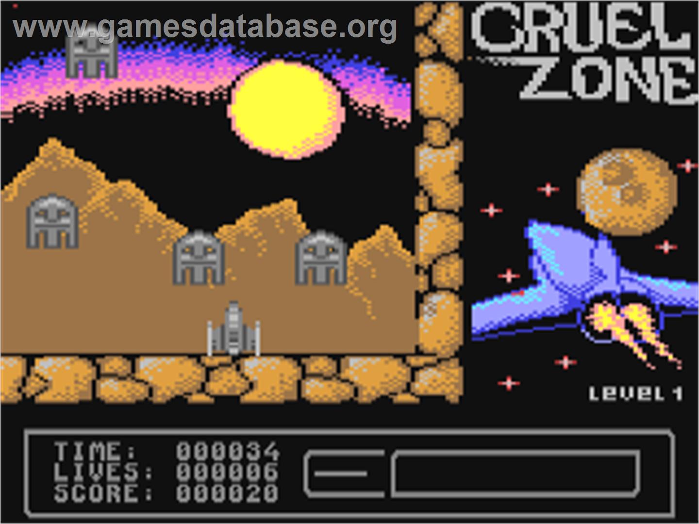 Cruel Zone - Commodore 64 - Artwork - In Game