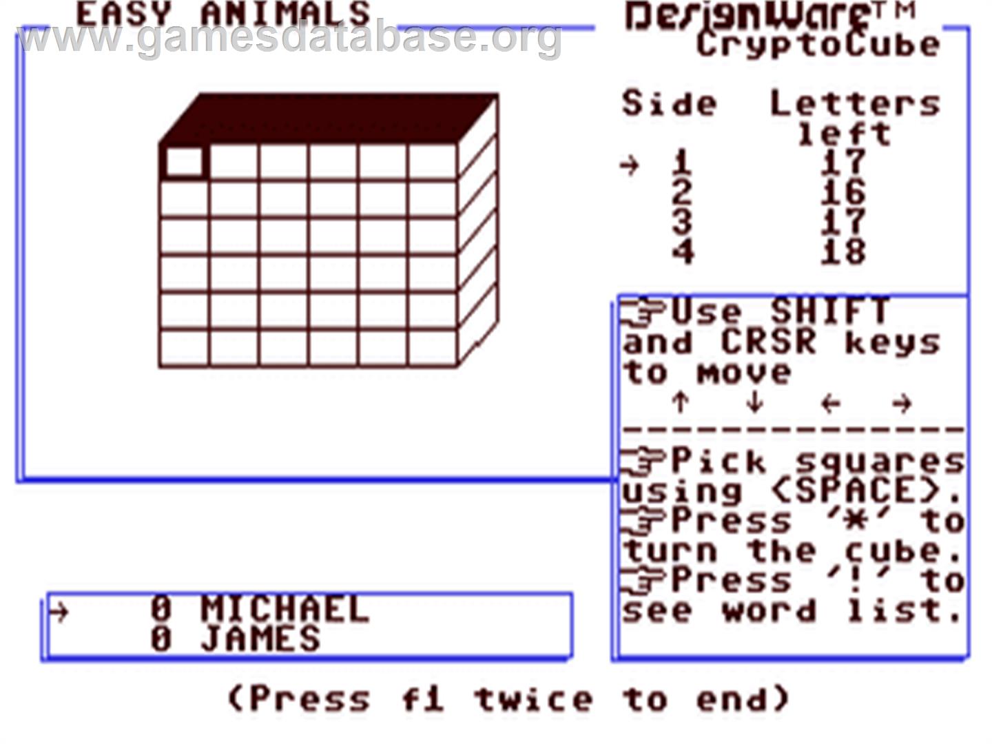 Cryptocube - Commodore 64 - Artwork - In Game