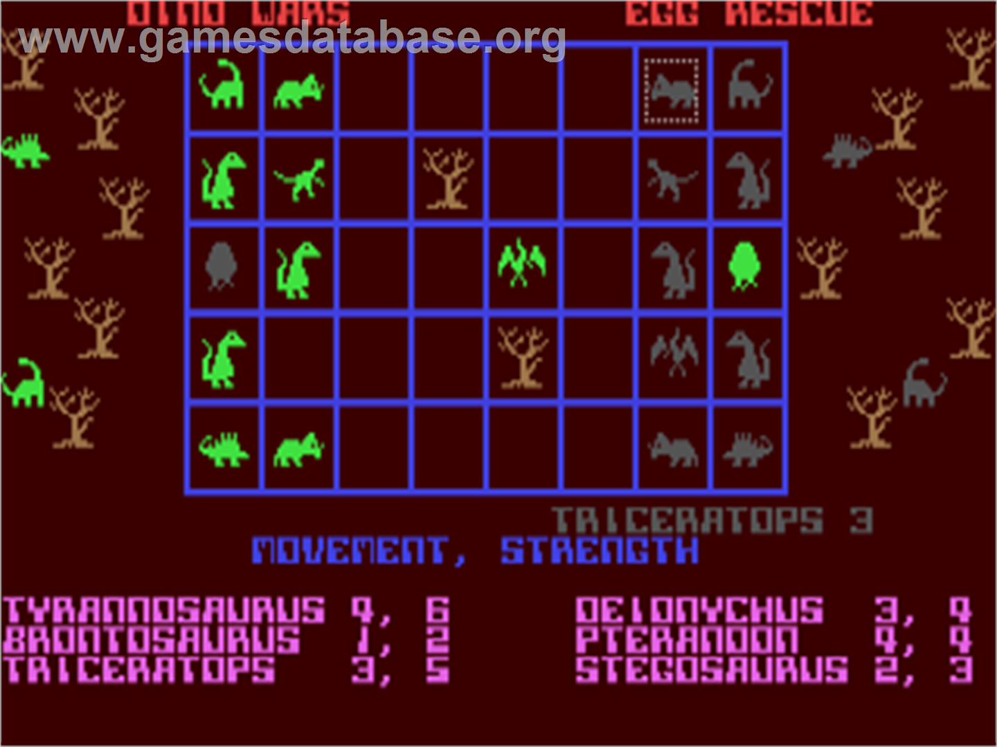 Dino Wars - Commodore 64 - Artwork - In Game
