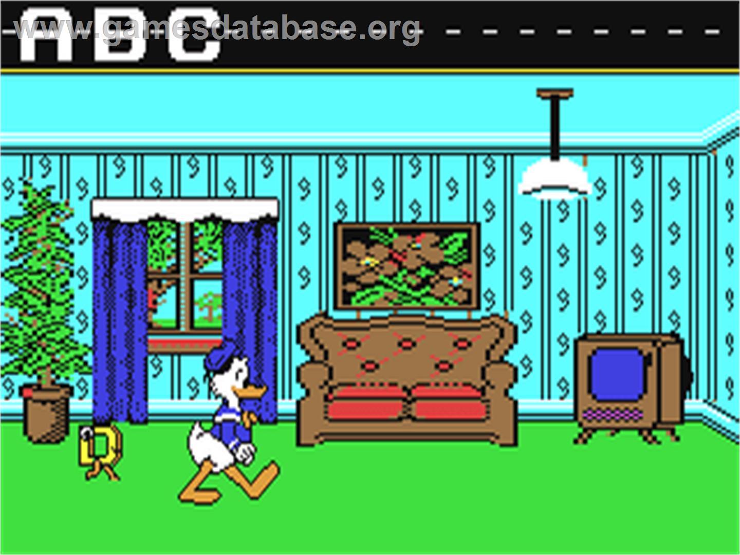 Donald's Alphabet Chase - Commodore 64 - Artwork - In Game