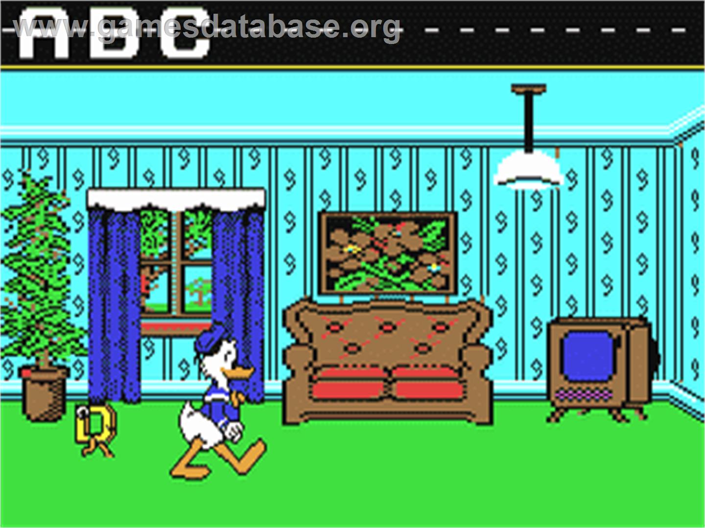 Donald's Alphabet Chase - Commodore 64 - Artwork - In Game