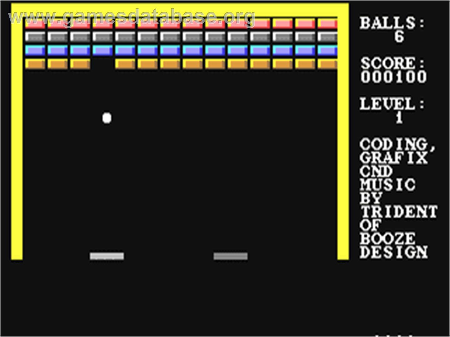 Double Breakout Game - Commodore 64 - Artwork - In Game