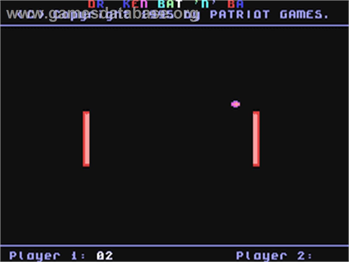 Drunken Bat'n'ball - Commodore 64 - Artwork - In Game