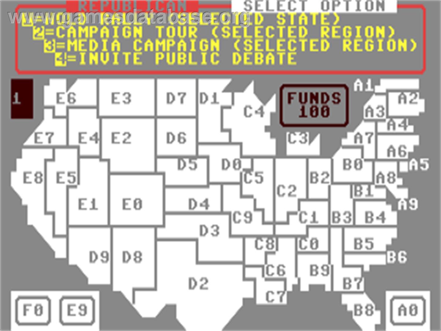 Election Trail - Commodore 64 - Artwork - In Game