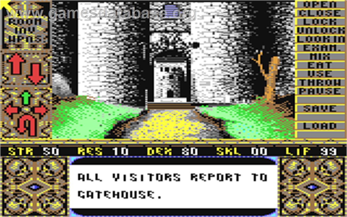 Elvira: The Arcade Game - Commodore 64 - Artwork - In Game