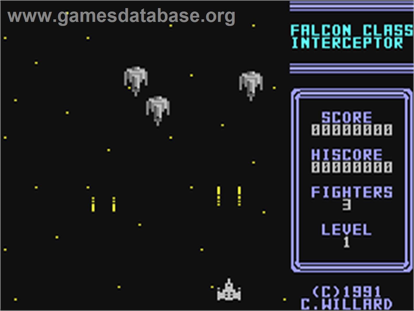 Falcon Class Interceptor - Commodore 64 - Artwork - In Game