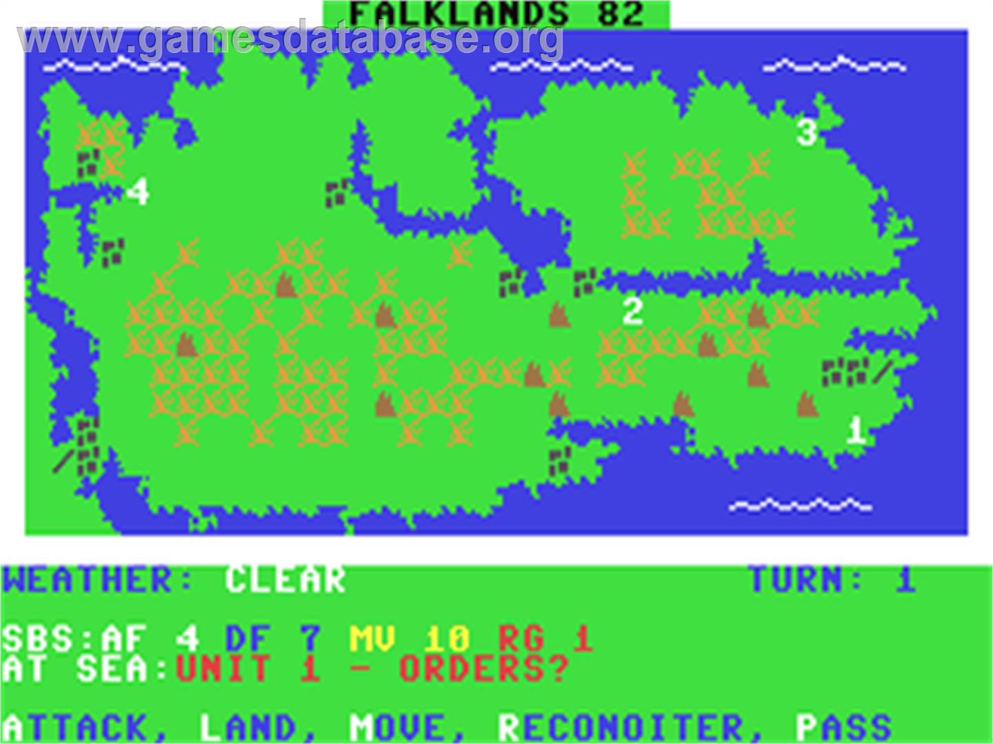 Falklands 82 - Commodore 64 - Artwork - In Game