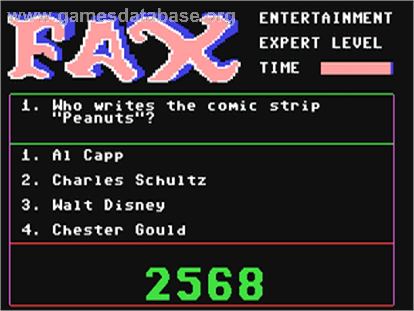 Fax - Commodore 64 - Artwork - In Game