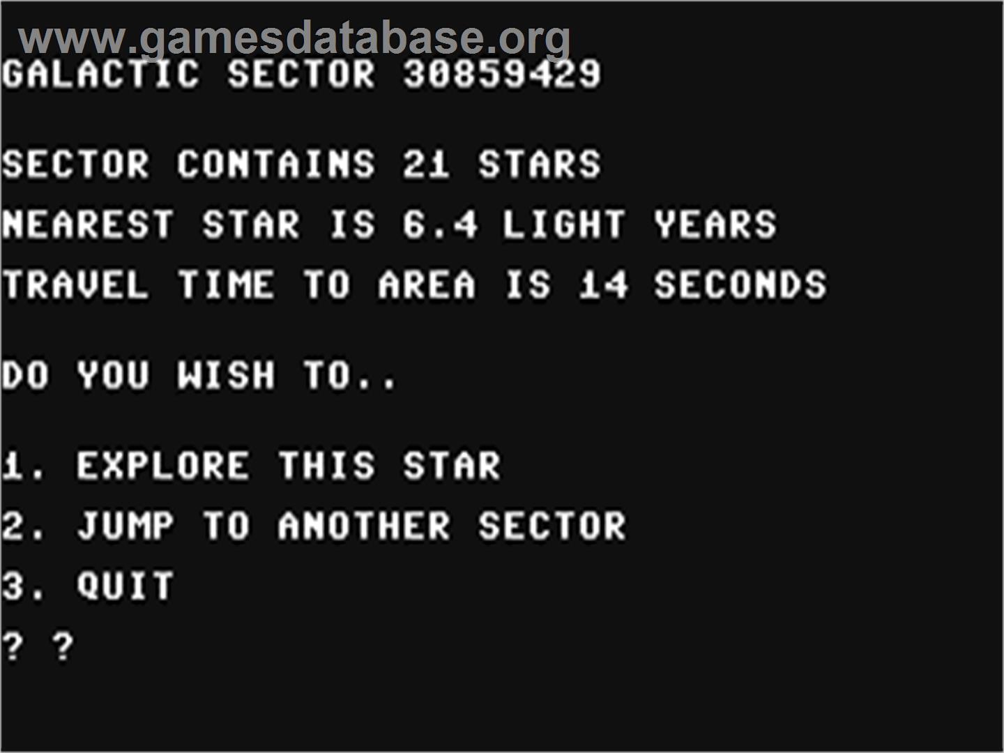 Galactic Frontier - Commodore 64 - Artwork - In Game